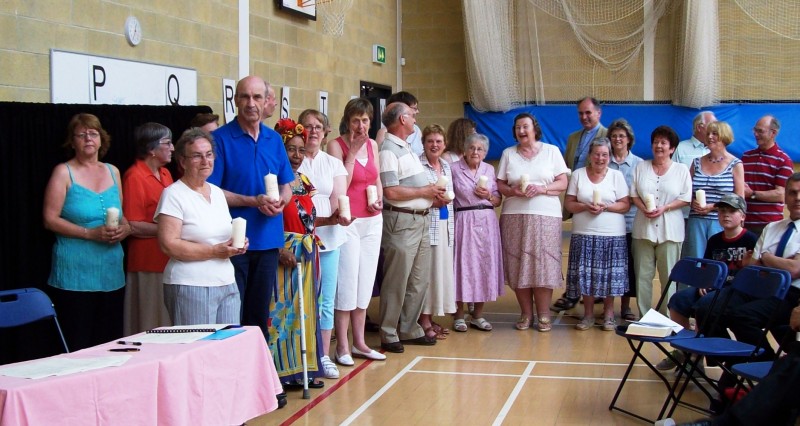 Kath Allright receives the GWF Candle for Christchurch